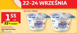 Auchan Jogurt naturalny typ grecki Auchan Różnorodne (Logo Czerwone) oferta