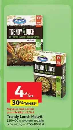 Auchan Mieszanka ryż + vermicelli groszek marchew bazylia Melvit Trendy Lunch oferta