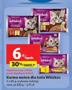 Auchan Karma dla kota soczyste kąski Whiskas Pure Delight oferta