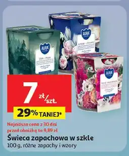 Auchan Świeca zapachowa w szkle bursztyn-kwiaty Aura oferta