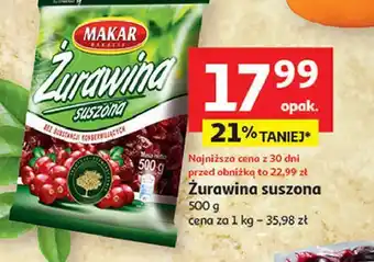 Auchan Żurawina suszona Makar oferta