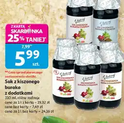 Auchan Sok z kiszonych buraków cynamonem Z Babcinej Spiżarni oferta