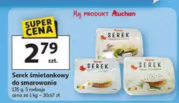 Auchan Serek z pomidorami bazylią i czosnkiem Auchan oferta
