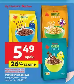 Auchan Płatki kółeczka miodowe Auchan oferta
