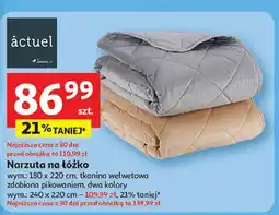 Auchan Narzuta na łóżko 240 x 220 cm Actuel oferta