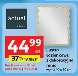 Auchan Lustro łazienkowe z ramą 40 x 50 cm Actuel oferta