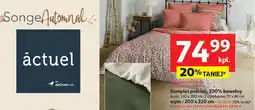 Auchan Komplet pościeli bawełnianej 220 x 200 cm + 2 70 80 Actuel oferta