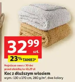 Auchan Koc z dłuższym włosiem 130 x 170 cm oferta