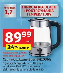 Auchan Czajnik szklany bh10364 Bass oferta