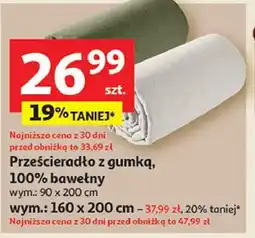 Auchan Prześcieradło z gumką 160 x 200 cm oferta