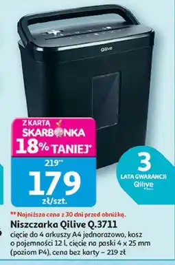 Auchan Niszczarka q.3711 Qilive oferta