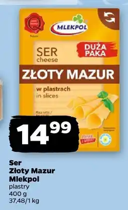 Netto Ser Złoty Mazur - plastry Mlekpol oferta