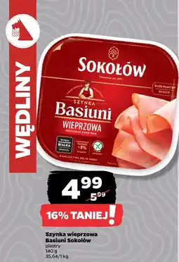 Netto Szynka wieprzowa Basiuni - plastry Sokołów oferta
