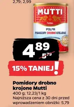 Netto Pomidory drobno krojone Mutti oferta