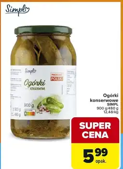Carrefour Ogórki konserwowe Simpl oferta