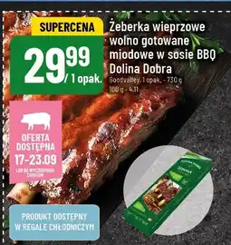 Polomarket Żeberka wieprzowe wolno gotowane miodowe w sosie BBQ Dolina Dobra oferta