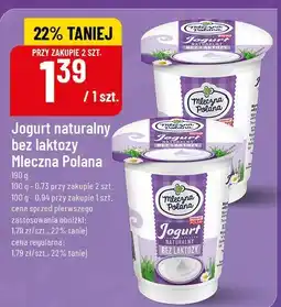 Polomarket Jogurt naturalny bez laktozy Mleczna Polana oferta