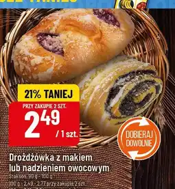 Polomarket Drożdżówka z makiem lub nadzieniem owocowym POLOmarket oferta