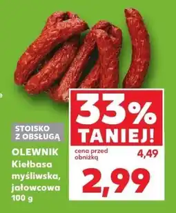 Kaufland Kiełbasa myśliwska jałowcowa Olewnik oferta