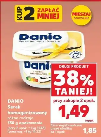 Kaufland Serek homogenizowany Danio oferta
