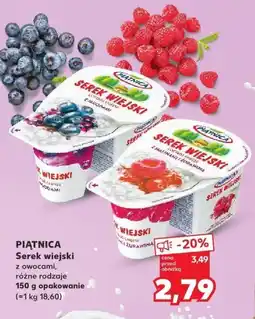 Kaufland Serek wiejski Piątnica z owocami różne rodzaje oferta