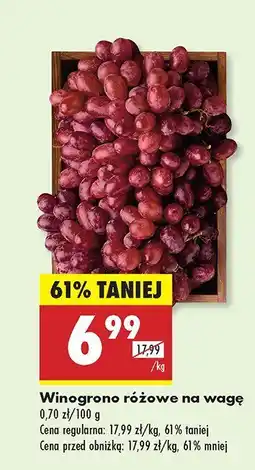 Biedronka Winogrono różowe na wagę Biedronka oferta