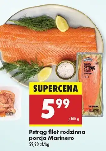 Biedronka Pstrąg filet rodzinna porcja Marinero oferta