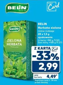 Kaufland Herbata zielona Belin różne rodzaje oferta