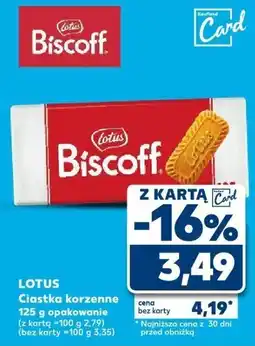 Kaufland Ciastka korzenne Lotus Biscoff oferta