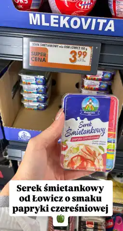 Biedronka Serek śmietankowy o smaku papryki czereśniowej Łowicz oferta