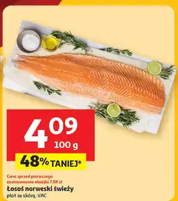 Auchan Łosoś norweski świeży płat ze skórą Auchan oferta