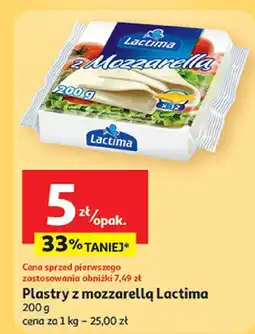 Auchan Ser plastry mozzarella Lactima oferta