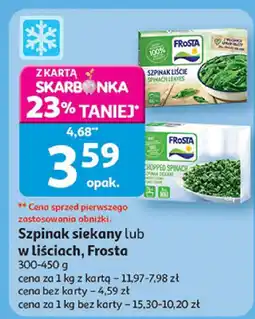 Auchan Szpinak siekany lub w liściach Frosta oferta