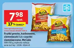 Auchan Frytki proste, karbowane, ziemniaczki lub cząstki ziemniaczane McCain oferta