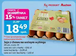 Auchan Jajka z chowu na wolnym wybiegu Auchan oferta