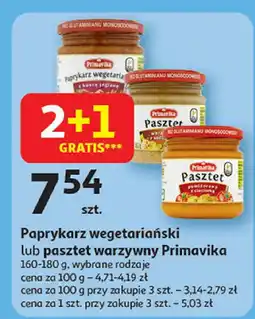 Auchan Paprykarz wegetariański lub pasztet warzywny Primavika oferta