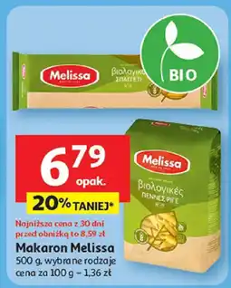 Auchan Makaron Melissa BIO oferta