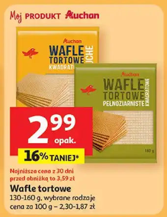 Auchan Wafle tortowe Auchan oferta