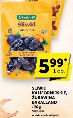 ABC Śliwki kalifornijskie, żurawina Bakalland oferta