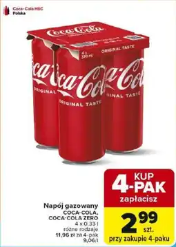 Carrefour Market Napój gazowany COCA-COLA, COCA-COLA ZERO oferta