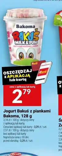 Twój Market Jogurt Bakuś z piankami Bakoma oferta
