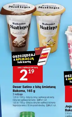 Twój Market Deser Satino z bitą śmietaną Bakoma oferta