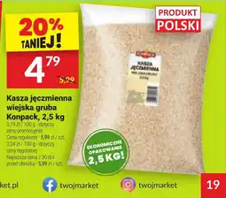 Twój Market Kasza jęczmienna wiejska gruba Konpack oferta