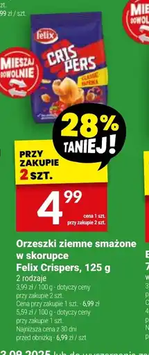 Twój Market Orzeszki ziemne smażone w skorupce Felix Crispers oferta