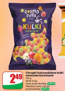 Dino Chrupki kukurydziane kulki owocowe Eurosnack Cosmo Puffs oferta