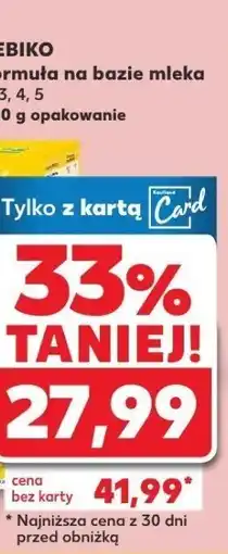 Kaufland Mleko modyfikowane Bebiko 4,5 oferta
