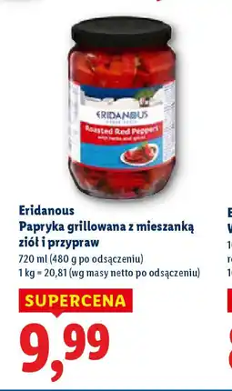 Lidl Papryka grillowana z mieszanką ziół i przypraw Eridanous oferta