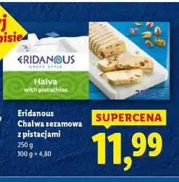 Lidl Chałwa sezamowa Eridanous z pistacjami oferta