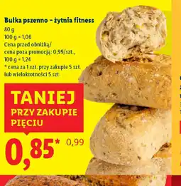 Lidl Bułka pszenno-żytnia fitness oferta