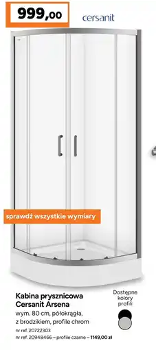 Bricoman Kabina prysznicowa Cersanit oferta